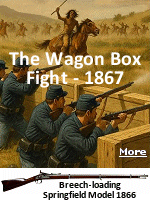 The Wagon Box Fight was the Army's first chance to claim victory after the 1866 Fetterman disaster, where Indian warriors equipped with modern lever-action Henry and Winchester rifles, killed 81 army troopers equipped with old single-shot Springfield rifles. But now soldiers were armed with the new Springfield breech-loading rifles, capable of firing several more rounds per minute. 